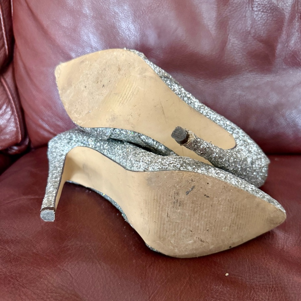 Michael Antonio Glitter Heeled Boots - Silver - Picture 5 of 5